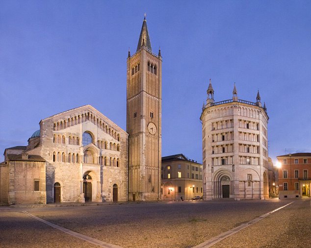 Piazza del Duomo, Baptistery and Cathedral, Parma